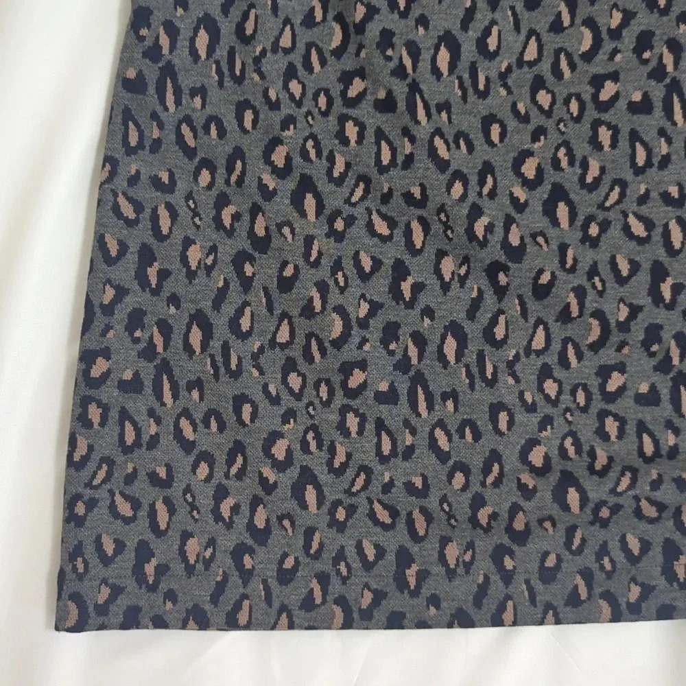 Nicole Miller 3/4 Sleeve Dress Color Grey Leopard Size S - Picture 10 of 14